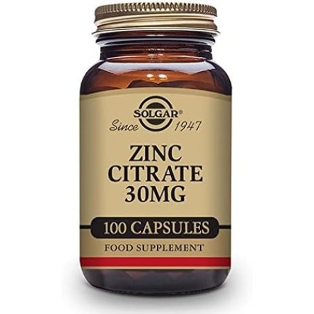 Solgar Zinc Citrate 30mg 100 Vegetable Capsules