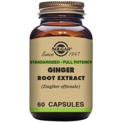 Solgar Ginger Root Extract Vegetable Capsules 60 Count