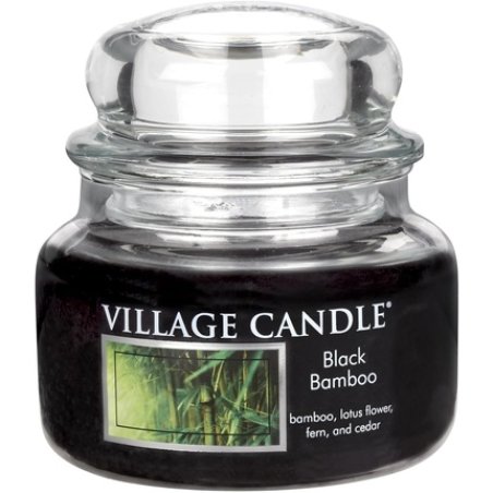 Village Candle Black Bamboo 11 oz Glass Jar Scented Candle Small
