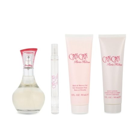 Paris Hilton Can Can for Women 4 Piece Gift Set 3.4 Oz Eau De Parfum Spray