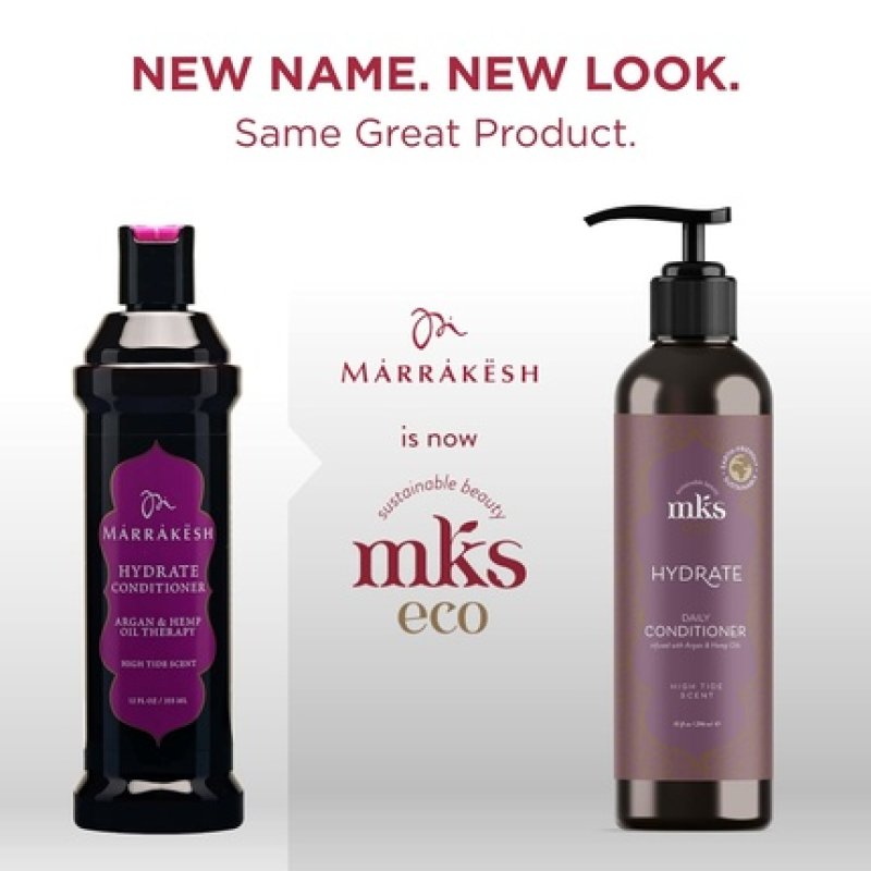 Earthly Body MKS eco Hydrate Conditioner Nourish Moisturize Hair Protect Against Breakage Moroccan Argan Oil Hemp Seed