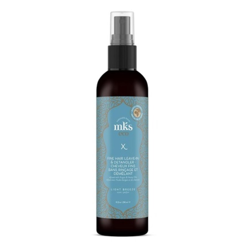 MKS eco X Leave-In Treatment & Detangler with Moroccan Argan Oil and Hemp Seed Oil Vegan & Cruelty Free Fine Hair Light