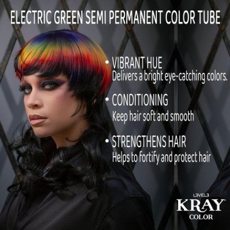 Level 3 Kray Electric Semi-Permanent Hair Color - Vibrant Long Lasting Shine