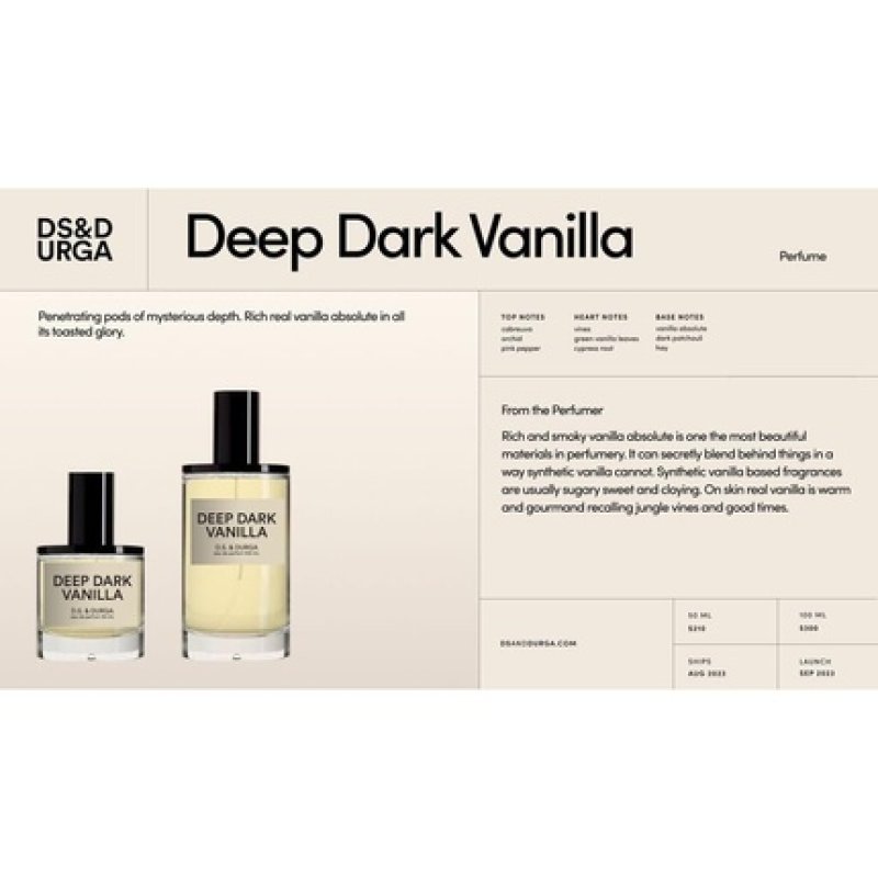 D.S. & Durga Deep Dark Vanilla Eau de Parfum 50ml