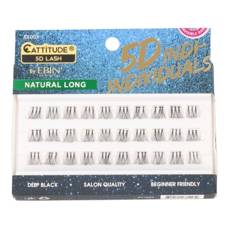 Ebin New York Cattitude 5d Indi Individuals Lash Natural Long 003 - Natural Long False Eyelashes