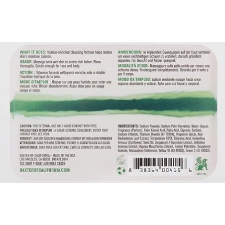 Baxter of California Vitamin Cleansing Bar Italian Lime and Pomegranate 7.0 oz