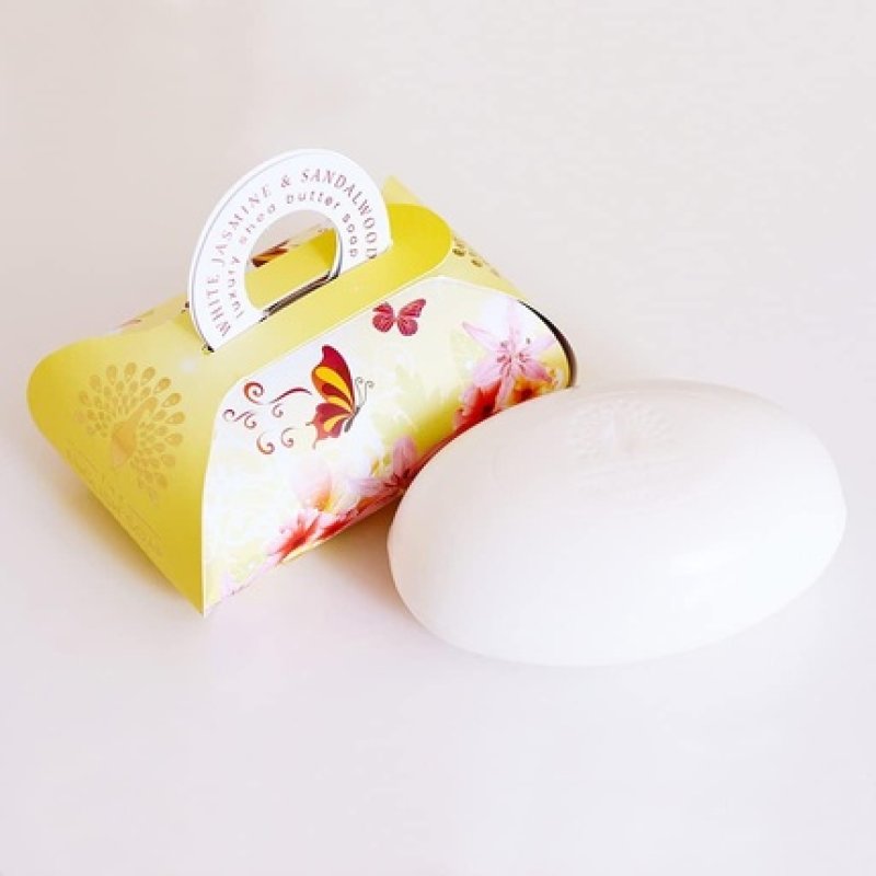 The English Soap Company Large Gift Bag Bath Soap White Jasmine and Sandalwood 260g