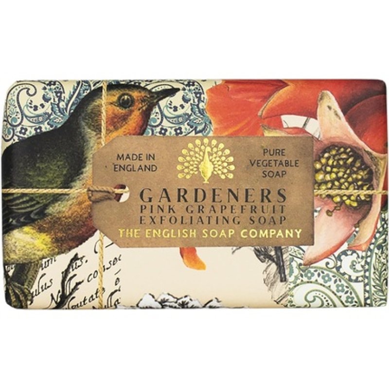 The English Soap Company Anniversary Wrapped Soap Bar Exfoliating Shea Butter Soap 190g Gardeners Pink Grapefruit Scent