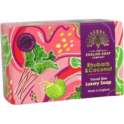 The English Soap Company Travel Size Rhubarb & Coconut Luxury Soap Bar 100g