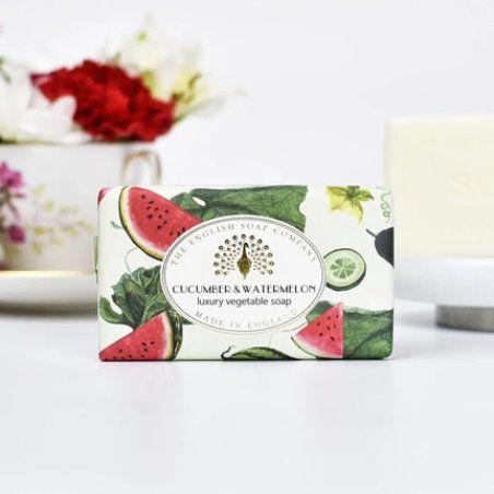 The English Soap Company Cucumber & Watermelon Vintage Wrapped Soap Bar 190g