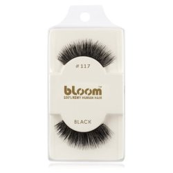 Bloom Natural False Eyelashes No. 117 (Black) - 1 cm