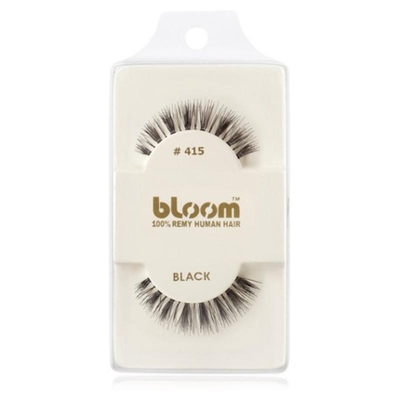 Bloom Natural False Eyelashes No. 415 (Black) - 1 cm