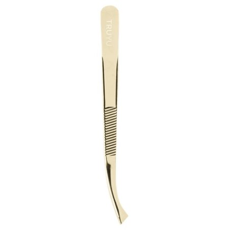 Truyu 10-1015 Tweezers 24 Carat Gold Plated Beveled