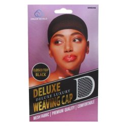 Dream Deluxe Closed Top Weaving Cap 12 Pieces Black - Pack of 12