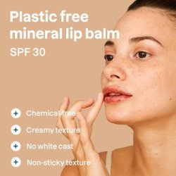 Attitude Oceanly Tinted Lip Balm with SPF 30 EWG Verified Plastic-Free