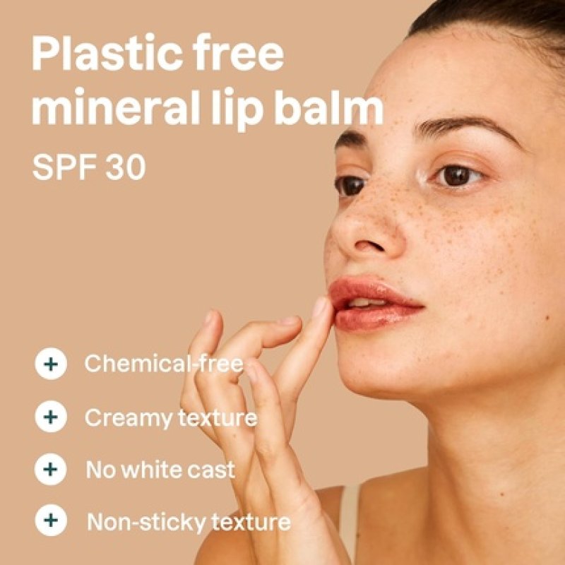 Attitude Oceanly Tinted Lip Balm with SPF 30 EWG Verified Plastic-Free