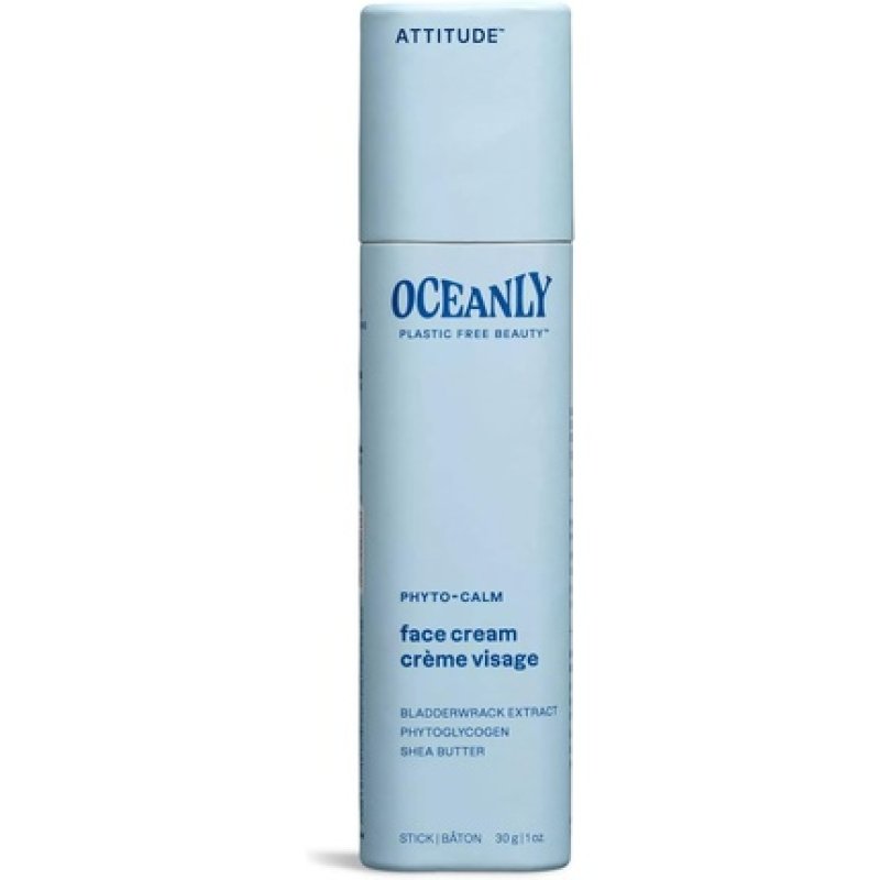 ATTITUDE Oceanly Face Cream Stick EWG Verified Plant and Mineral-Based Ingredients Vegan Skin Care Products PHYTO CALM