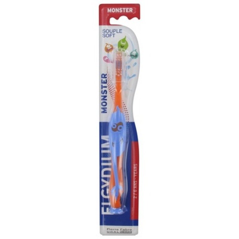 Elgydium Monster Toothbrush for Children 2-6 Years Soft