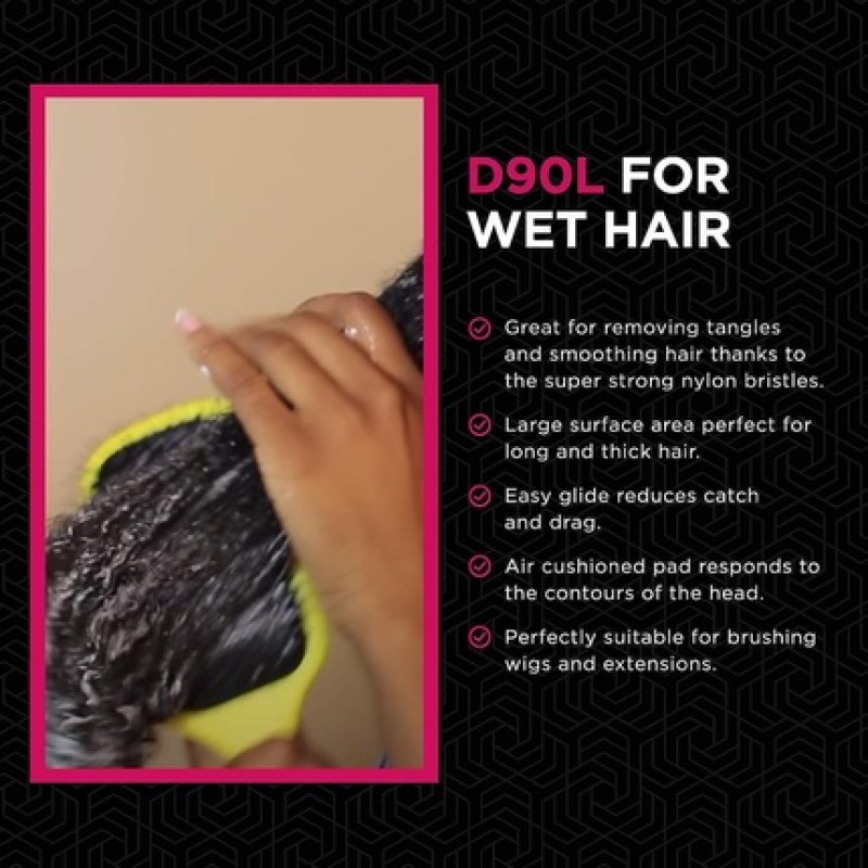 Tangle Tamer Ultra Paddle Brush Black