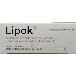 Lipok 30 Capsules Cholesterol Control Natural Supplement