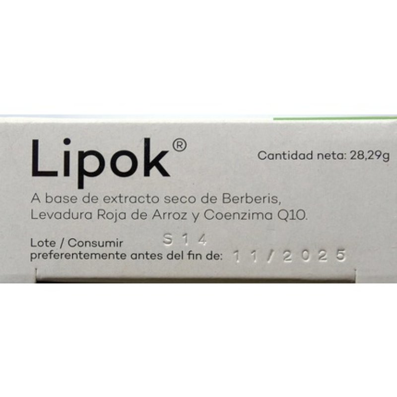 Lipok 30 Capsules Cholesterol Control Natural Supplement
