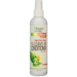 Hawaiian Silky Apple Cider Vinegar Static-Free Leave-in Conditioner 8 fl oz with Black Castor Oil Extract for Hair