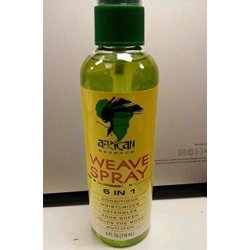 African Essence 6 in 1 Weave Spray for Synthetic and Human Hair 4oz