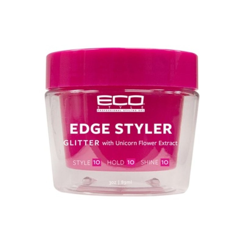 Eco Styler Glitter Pomade Strong Hold Edge Styler Gel with Unicorn Flower