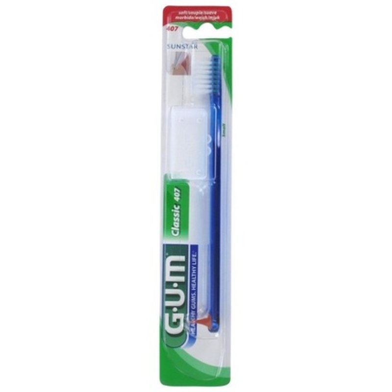 Gum Classic Toothbrush 407 Dome Cut Medium Bristles