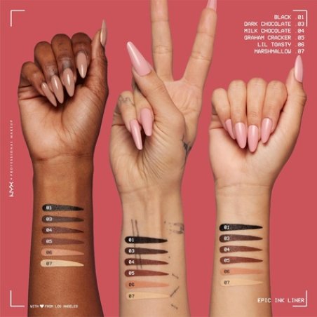 Nyx Professional Makeup Epic Ink Liner Brush Tip Liquid Eye Liner Pen Up To 24