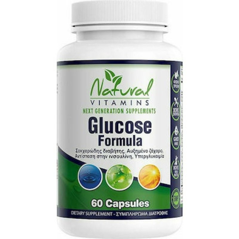 Natural Vitamins Glucose Formula - 60 Capsules