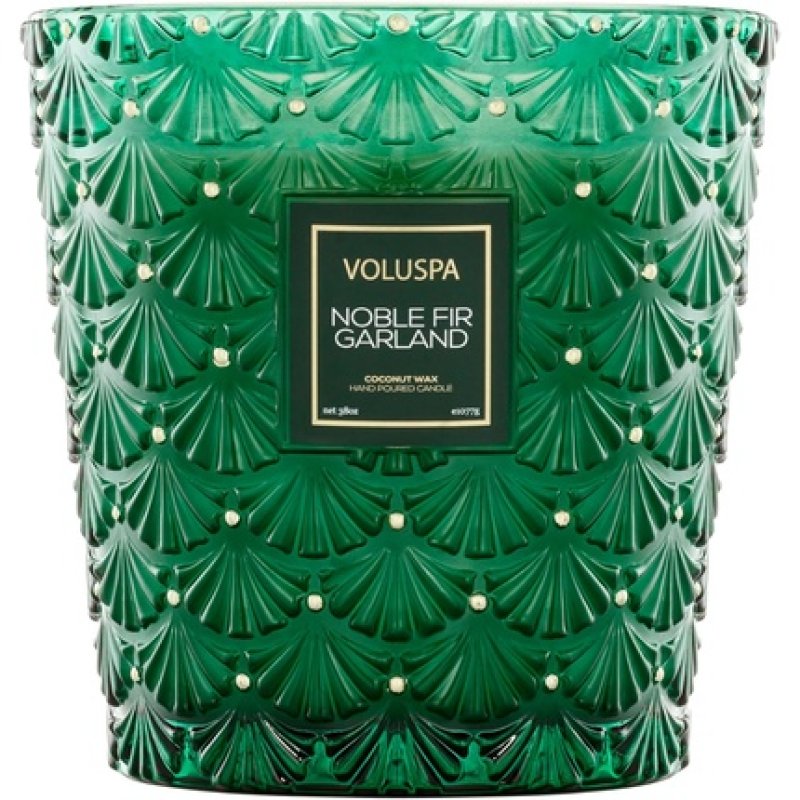 Voluspa Noble Fir Garland 3 Wick Hearth Candle 38 Oz 80 Hour Burn Time