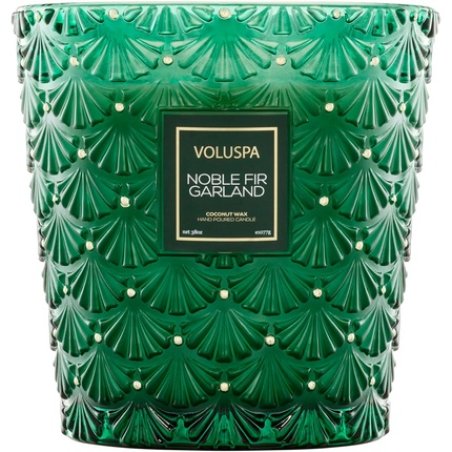 Voluspa Noble Fir Garland 3 Wick Hearth Candle 38 Oz 80 Hour Burn Time