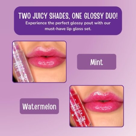 Manga Collection Sparkle Lip Oil Duo by Rude Cosmetics for Women 0.14oz