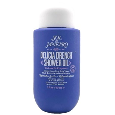Sol De Janeiro Delicia Drench Shower Oil 3oz 90ml Travel Shower to Milk Foam