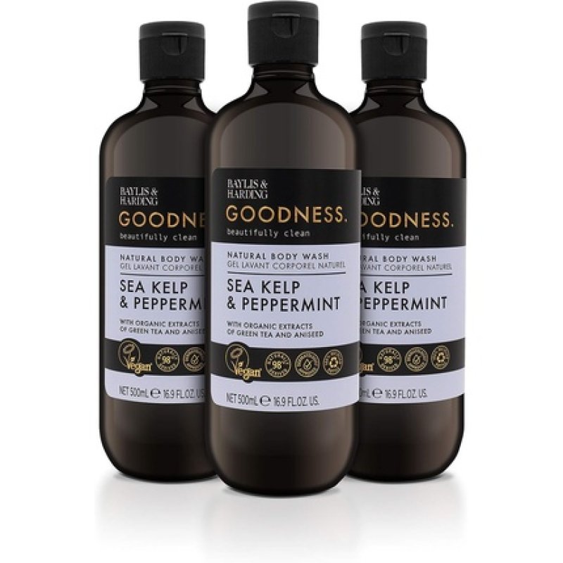 Baylis & Harding Goodness Sea Kelp & Peppermint Natural Body Wash 500ml