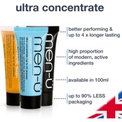 Men-u D-TOX Facial Essentials 3 Minute DTOX & Deep Cleanse with Healthy Facial Wash 15ml