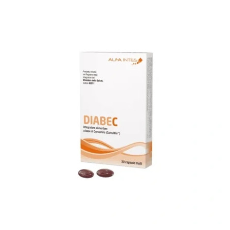 Alfa Intes Diabec Alfa 20 Soft Capsules - Dietary Supplement For Diabetes Management