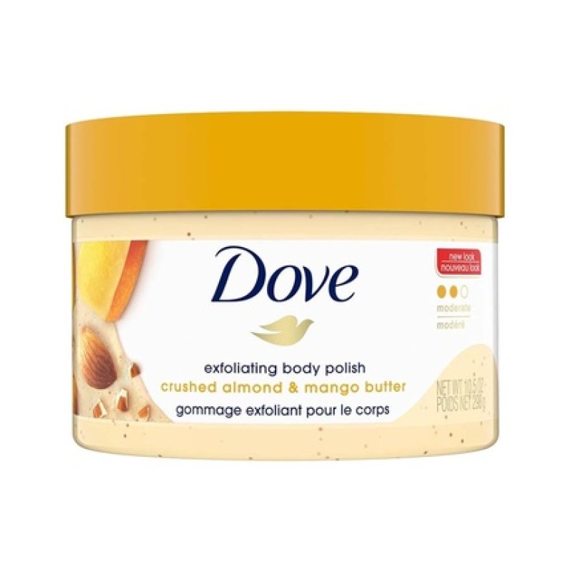 Dove Scrub Crushed Almond & Mango Butter for Silky Smooth Skin