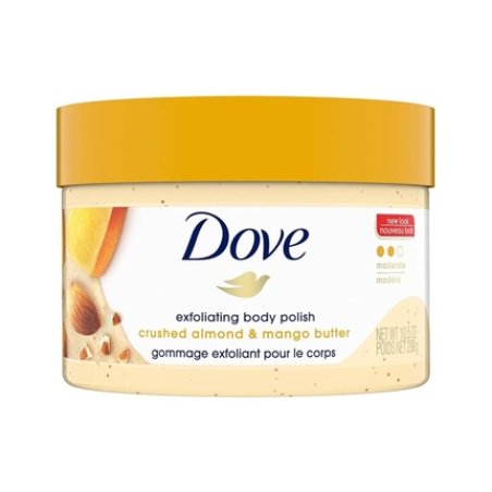 Dove Scrub Crushed Almond & Mango Butter for Silky Smooth Skin