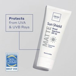Obagi Sunscreen Sun Shield Matte Broad Spectrum SPF 50 Sunscreen 3oz