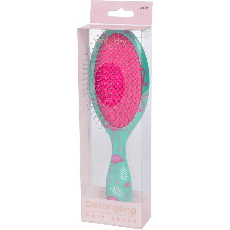 CALA 66804 brosse à cheveux et peigne Universel Brosse à cheveux rectangulaire Vert, Rose 1 pièce(s)