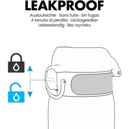 Ion8 Kids Water Bottle 350ml 12oz Flamingo Design OneTouch 2.0