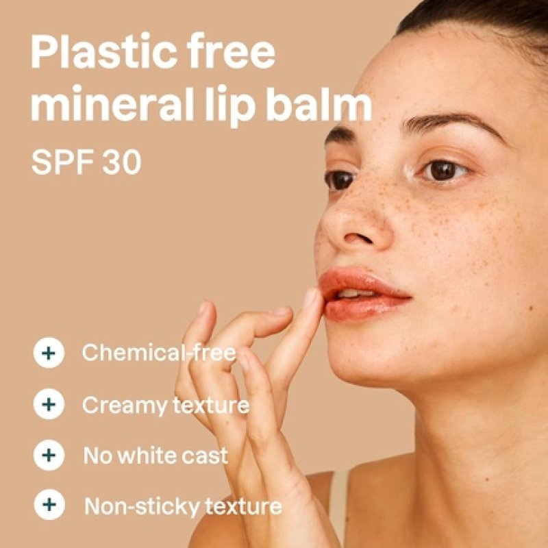 Attitude Oceanly Tinted Lip Balm with SPF 30 EWG Verified Plastic-Free