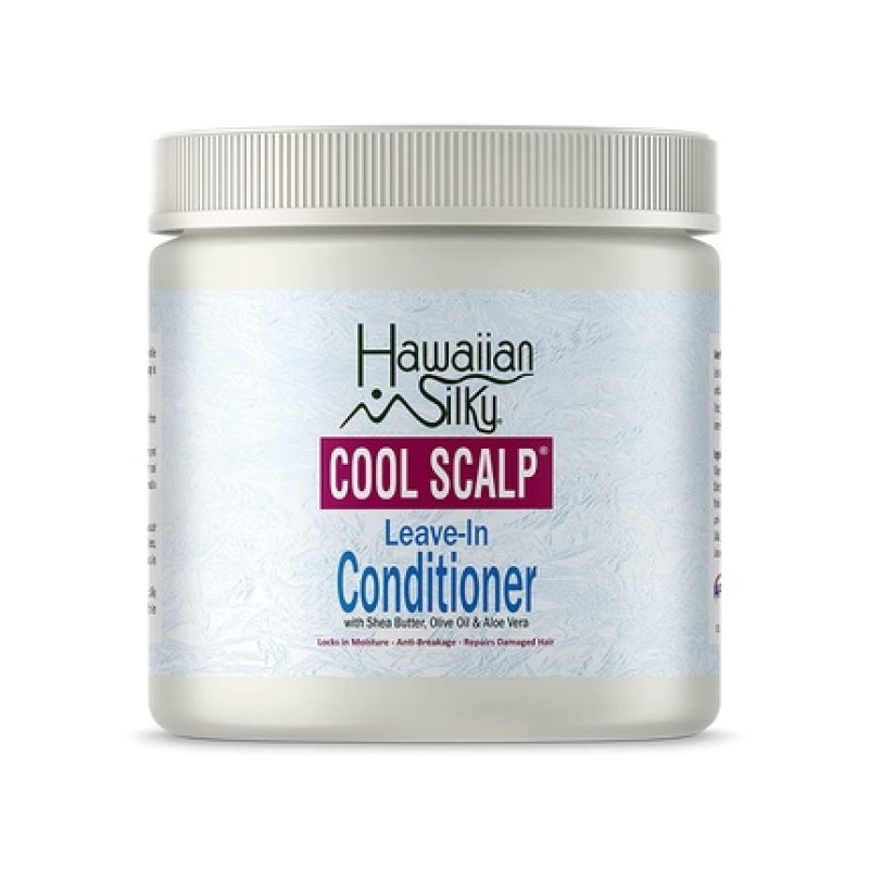 Hawaiian Silky Cool Scalp Leave-In Conditioner Cream 16 fl oz - Locks in Moisture - Anti-Breakage - Repairs Dry &