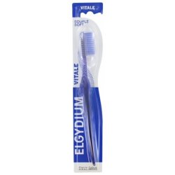 Elgydium Vitale Soft Toothbrush with Long Rounded Design