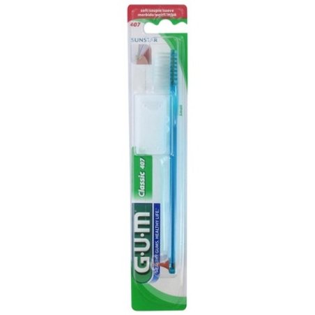 Gum Classic Toothbrush 407 Dome Cut Medium Bristles