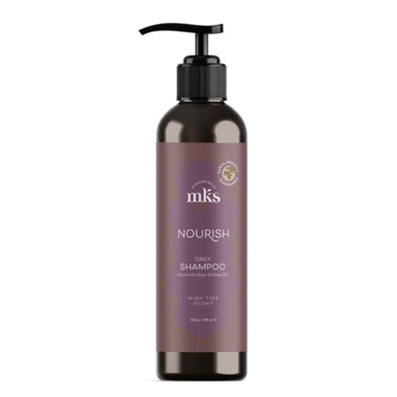 Earthly Body MKS eco Nourish Shampoo Cleanses Strengthens Repairs Moroccan Argan Oil Hemp Seed Oil Vegan Cruelty Free