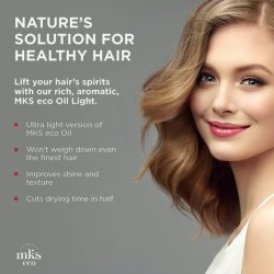 MKS eco Oil Light Hair Styling Elixir Moroccan Argan and Hemp Seed Oil 2 Fl Oz