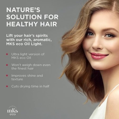 MKS eco Oil Light Hair Styling Elixir Moroccan Argan and Hemp Seed Oil 2 Fl Oz